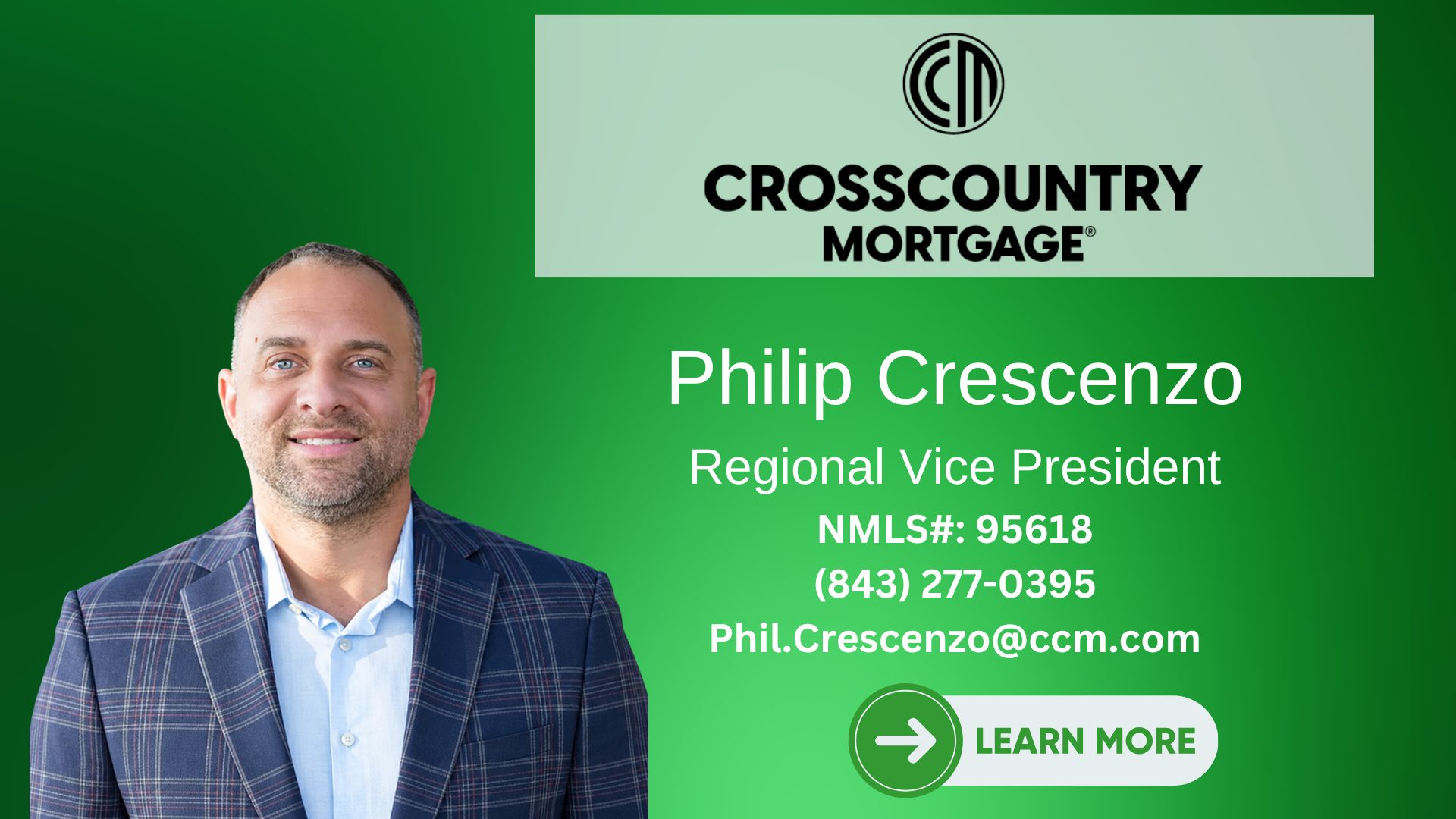 Phil Crescenzo with CrossCountry Mortgage, South Carolina home loan professional