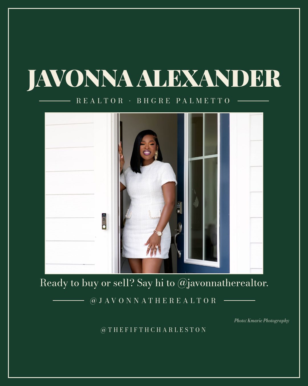 JaVonna Alexander black Summerville Real Estate Agent